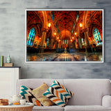 Beautiful Cathedral, Framed Canvas Prints Wall Art Home Decor,Floating Frame, Ready to Hang