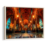Beautiful Cathedral, Framed Canvas Prints Wall Art Home Decor,Floating Frame, Ready to Hang