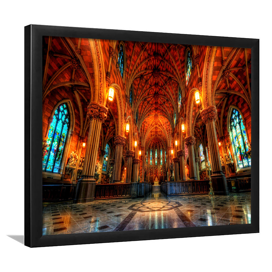 Beautiful Cathedral, Framed Art Prints Wall Art Home Decor, Ready to Hang