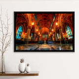 Beautiful Cathedral, Framed Canvas Prints Wall Art Home Decor,Floating Frame, Ready to Hang