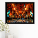 Beautiful Cathedral, Framed Canvas Prints Wall Art Home Decor,Floating Frame, Ready to Hang