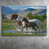 Beautiful Horse In A Mountain View Canvas Prints Wall Art - Painting Canvas, Home Wall Decor, Painting Prints, For Sale