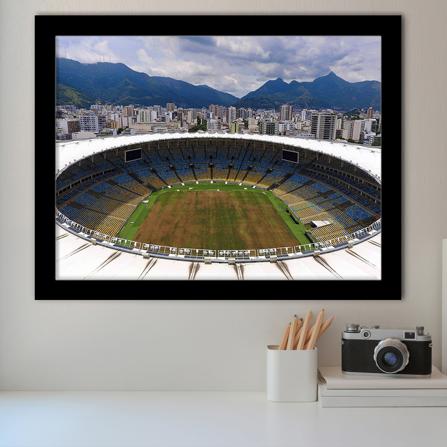 Beautiful Maracana brazil, Stadium Canvas, Sport Art, Gift for him, Framed Art Prints Wall Art Decor, Framed Picture