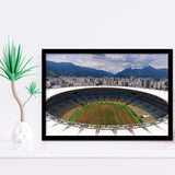 Beautiful Maracana brazil, Stadium Canvas, Sport Art, Gift for him, Framed Art Prints Wall Art Decor, Framed Picture