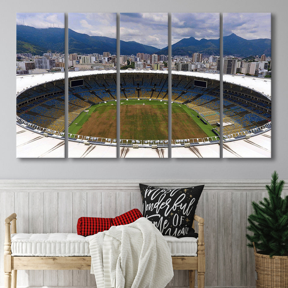 Beautiful Maracana brazil, Stadium Canvas, Sport Art, Gift for him, Multi Panels B, Canvas Prints Wall Art Decor