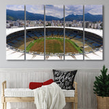 Beautiful Maracana brazil, Stadium Canvas, Sport Art, Gift for him, Multi Panels B, Canvas Prints Wall Art Decor