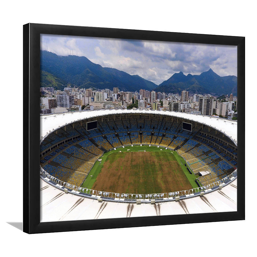 Beautiful Maracana brazil, Stadium Canvas, Sport Art, Gift for him, Framed Art Prints Wall Art Decor, Framed Picture