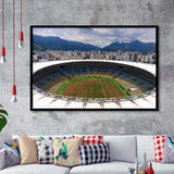 Beautiful Maracana brazil, Stadium Canvas, Sport Art, Gift for him, Framed Art Prints Wall Art Decor, Framed Picture