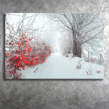 Beautiful Winter Wonderland Snowy Nature Canvas Prints Wall Art Decor - Painting Canvas,Home Decor, Ready to Hang