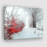 Beautiful Winter Wonderland Snowy Nature Canvas Prints Wall Art Decor - Painting Canvas,Home Decor, Ready to Hang
