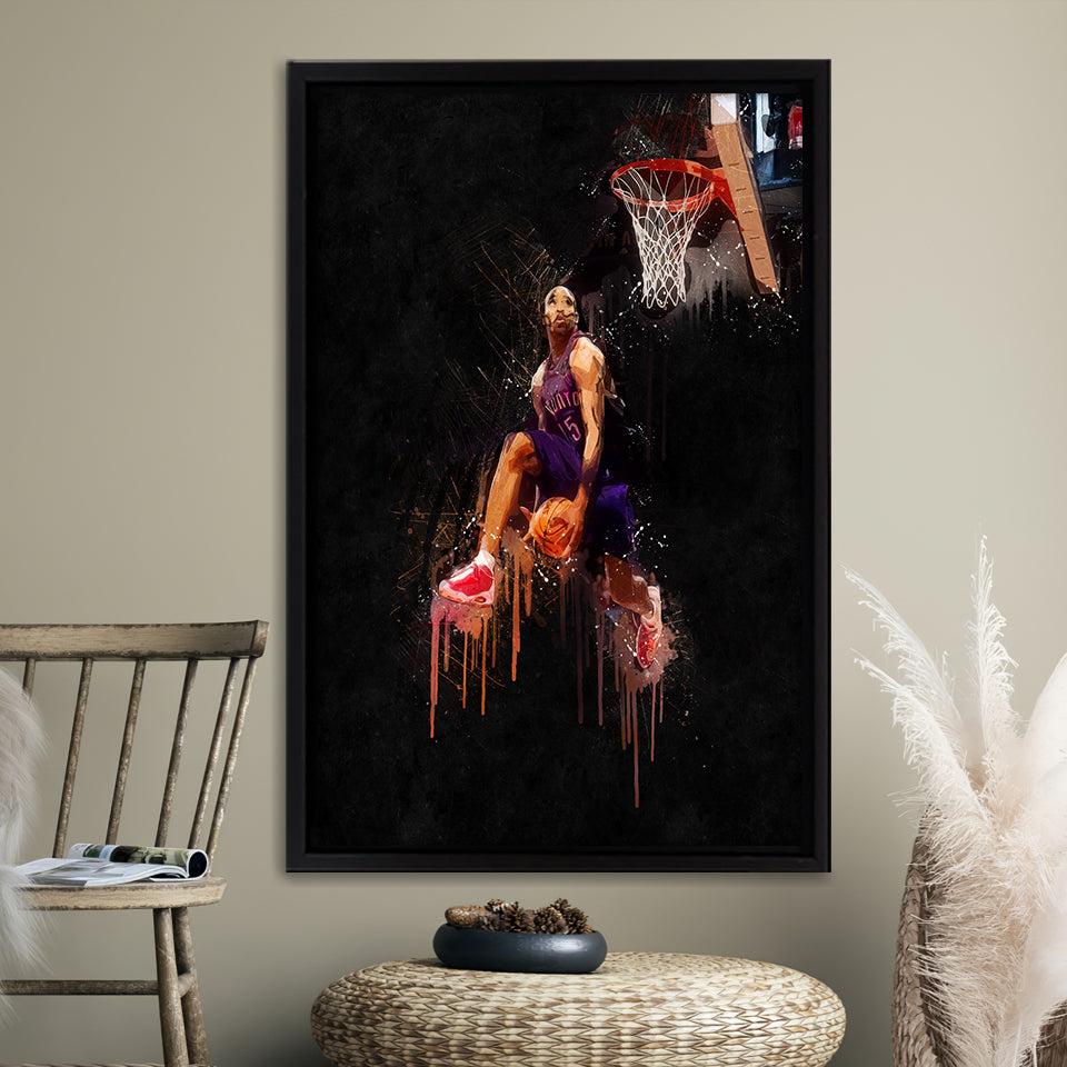Beautiful dunk basketball Framed Canvas Prints Wall Art - Painting Can –  UnixCanvas, image size:960x960