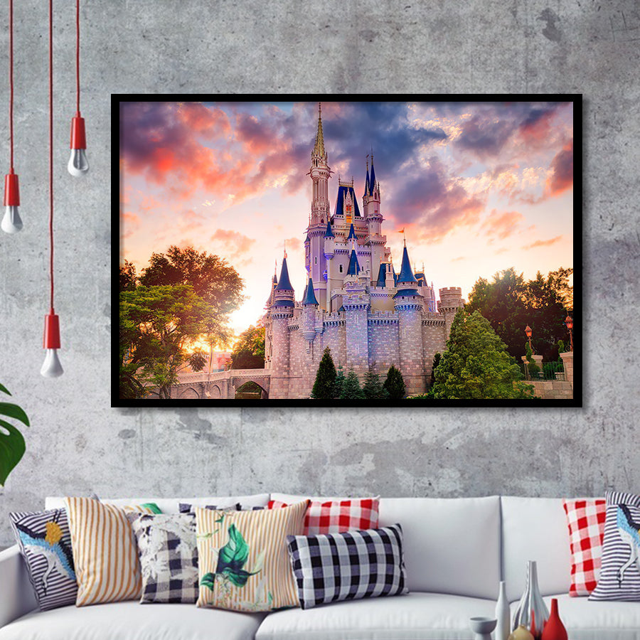 Beautiful World Cinderella Castle Framed Art Prints Wall Decor - Painting Prints,Wall Art, Framed Picture,For Sale