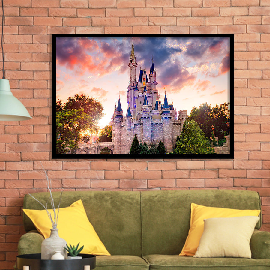 Beautiful World Cinderella Castle Framed Art Prints Wall Decor - Painting Prints,Wall Art, Framed Picture,For Sale