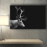 Beautifull Deer Head Black And White Hunting Decor Canvas Prints Wall Art - Painting Canvas,Wall Decor, Painting Prints,For Sale
