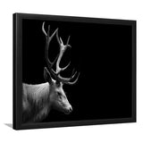 Beautifull Deer Head Black And White Hunting Decor Framed Art Prints Wall Decor - Painting Prints,Wall Art, Framed Picture,For Sale