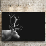 Beautifull Deer Head Black And White Hunting Decor Canvas Prints Wall Art - Painting Canvas,Wall Decor, Painting Prints,For Sale