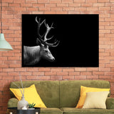 Beautifull Deer Head Black And White Hunting Decor Framed Art Prints Wall Decor - Painting Prints,Wall Art, Framed Picture,For Sale