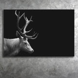 Beautifull Deer Head Black And White Hunting Decor Canvas Prints Wall Art - Painting Canvas,Wall Decor, Painting Prints,For Sale