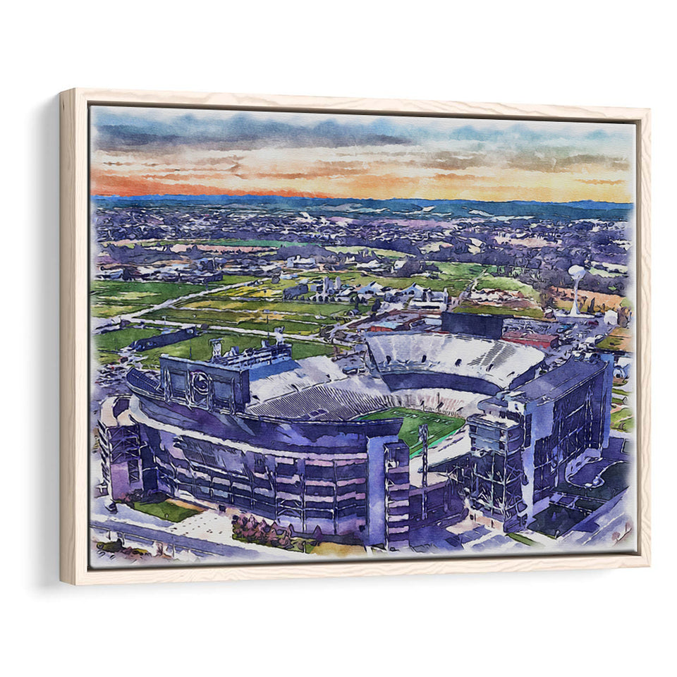 Beaver Stadium Pennsylvania State Football Stadium Watercolor, Sport Art Prints Fan Gift, Framed Canvas Prints Wall Art Decor