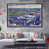 Beaver Stadium Pennsylvania State Football Stadium Watercolor, Sport Art Prints Fan Gift, Framed Canvas Prints Wall Art Decor