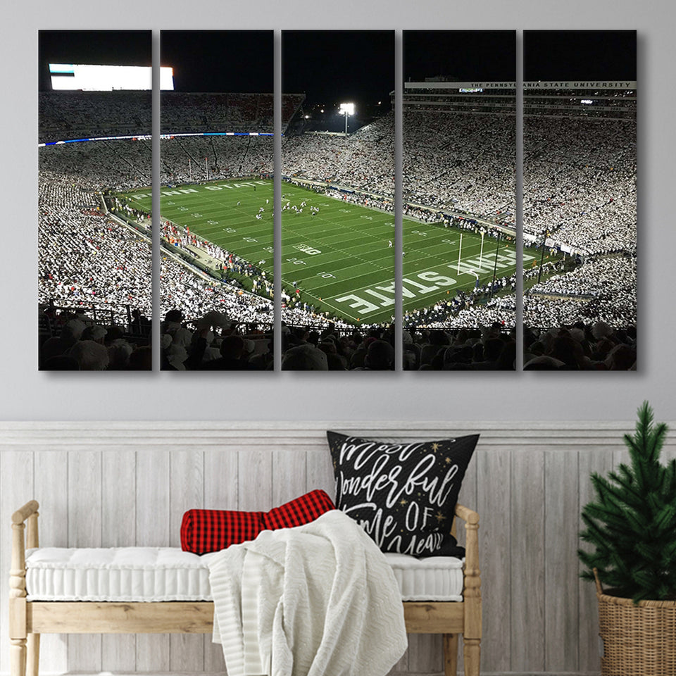Beaver Stadium Canvas Prints Penn State Wall Art Pennsylvania,Multi Panels B,Sport Stadium Art Prints, Fan Gift
