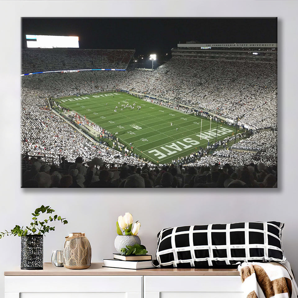 Beaver Stadium Canvas Prints Penn State Wall Art Pennsylvania,Sport Stadium Art Prints, Fan Gift, Wall Decor