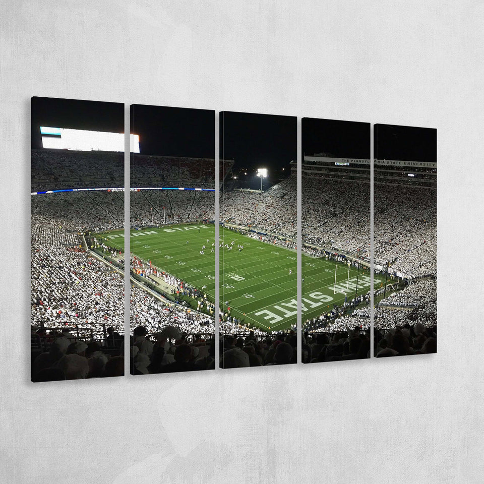 Beaver Stadium Canvas Prints Penn State Wall Art Pennsylvania,Multi Panels B,Sport Stadium Art Prints, Fan Gift