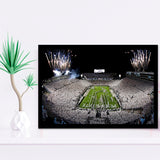 Beaver Stadium Fireworks, Stadium Canvas, Sport Art, Gift for him, Framed Art Prints Wall Art Decor, Framed Picture
