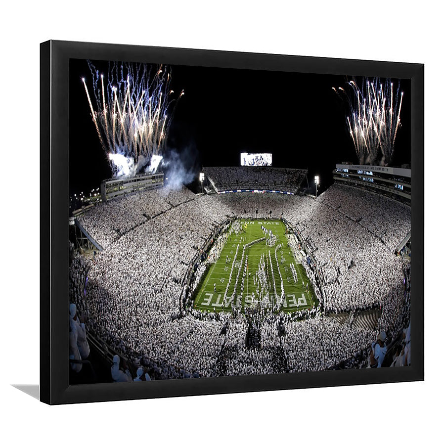 Beaver Stadium Fireworks, Stadium Canvas, Sport Art, Gift for him, Framed Art Prints Wall Art Decor, Framed Picture