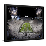Beaver Stadium Fireworks, Stadium Canvas, Sport Art, Gift for him, Framed Art Prints Wall Art Decor, Framed Picture