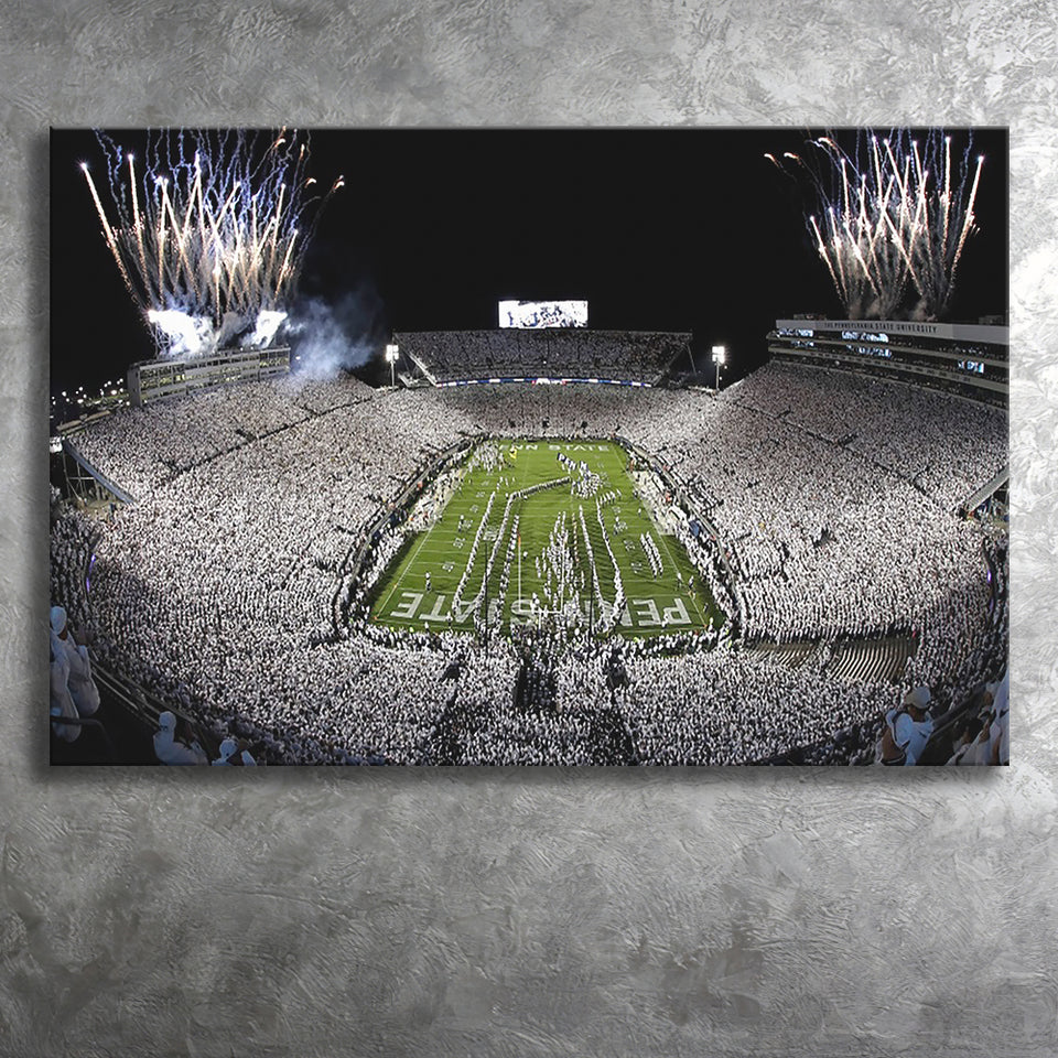 Beaver Stadium Fireworks, Stadium Canvas, Sport Art, Gift for him, Fan Gift, Canvas Prints Wall Art Decor