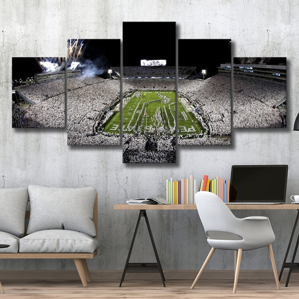 Beaver Stadium Fireworks, Stadium Canvas, Sport Art, Large Canvas, Multi Panels, Canvas Prints Wall Art Decor