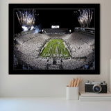 Beaver Stadium Fireworks, Stadium Canvas, Sport Art, Gift for him, Framed Art Prints Wall Art Decor, Framed Picture