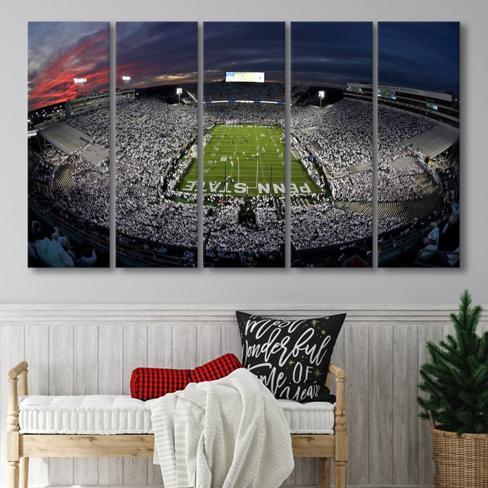 Beaver Stadium, Stadium Canvas, Sport Art, Gift for him,100 Multi Panels B, Canvas Prints Wall Art Decor