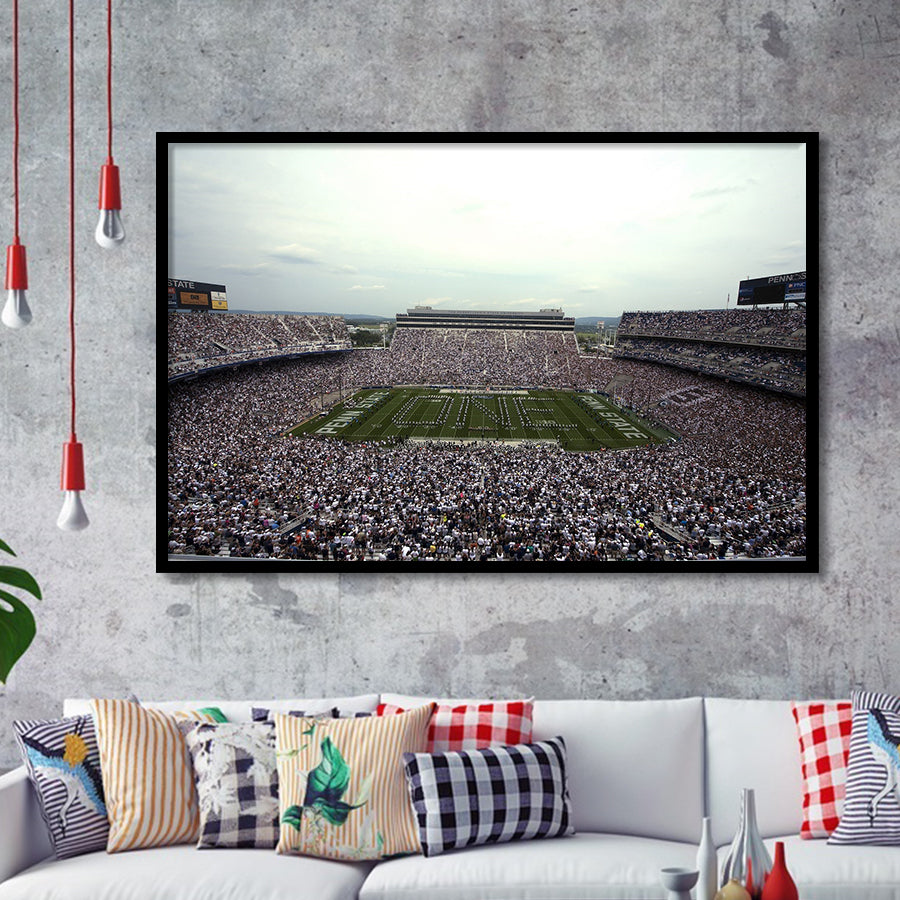 Beaver Stadium, Stadium Canvas, Sport Art, Gift for him, Framed Art Prints Wall Art Decor, Framed Picture