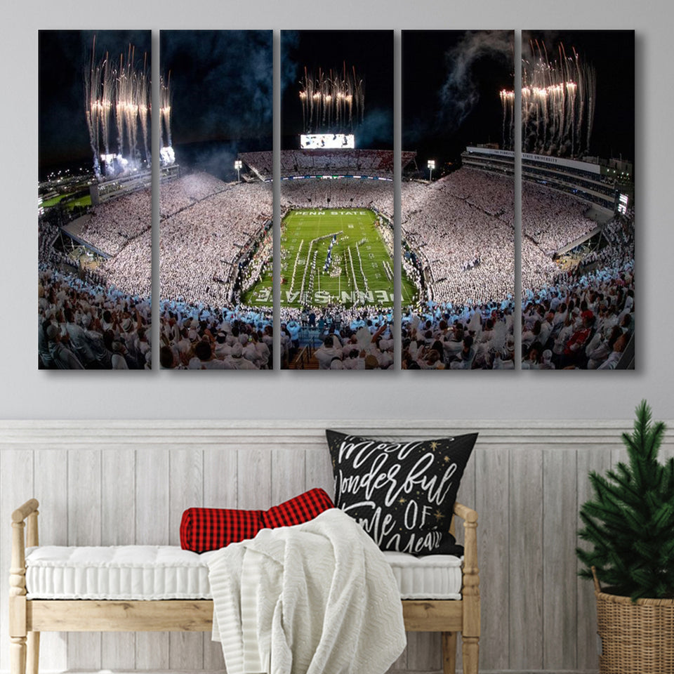 Beaver Stadium in Pa, Stadium Canvas, Sport Art, Gift for him, Multi Panels B, Canvas Prints Wall Art Decor