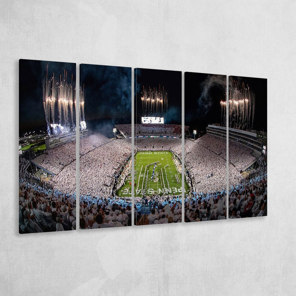 Beaver Stadium in Pa, Stadium Canvas, Sport Art, Gift for him, Multi Panels B, Canvas Prints Wall Art Decor