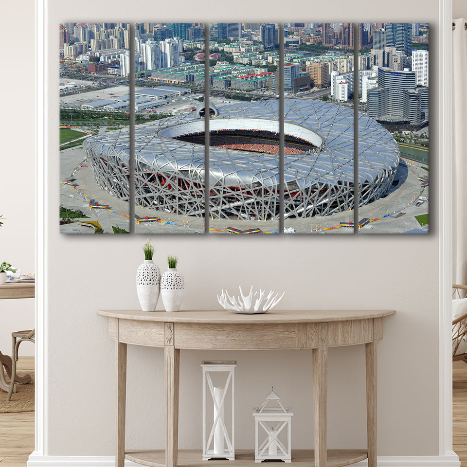 Beijing National Stadium, Stadium Canvas, Sport Art, Gift for him, Multi Panels B, Canvas Prints Wall Art Decor
