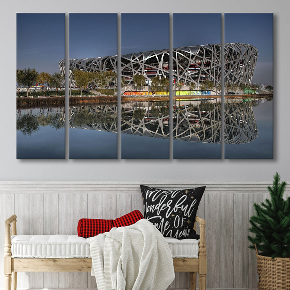 Beijng National Stadium, Stadium Canvas, Sport Art, Gift for him, Multi Panels B, Canvas Prints Wall Art Decor