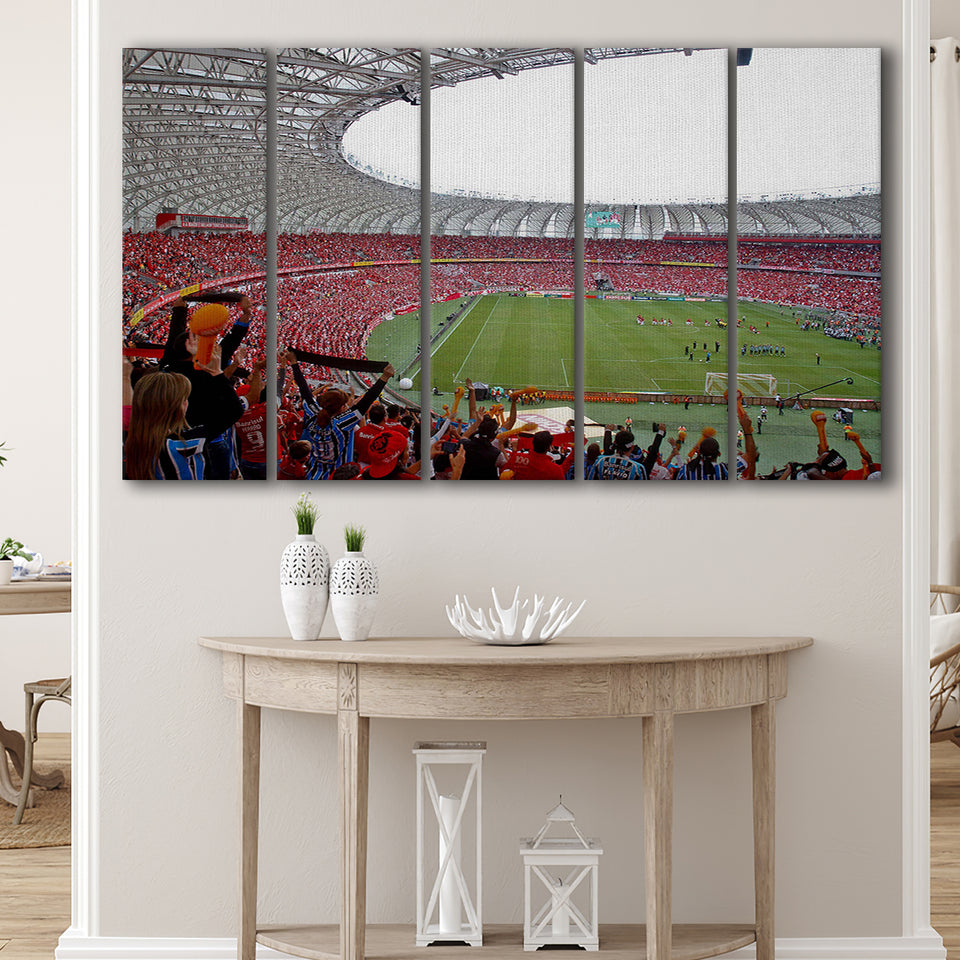 Beira Rio Stadium in Alegre, Stadium Canvas, Sport Art, Gift for him, Multi Panels B, Canvas Prints Wall Art Decor
