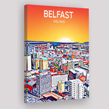 Belfast Ireland Art Sunset  Art Print ,City Art Print, Large Canvas, Canvas Print Wall Art Home Decor