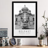 Belfast, Northern Ireland Black And White Art Framed Art Prints Wall Art Decor, Framed Picture