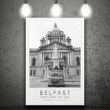 Belfast, Northern Ireland Black And White Art Canvas Prints Wall Art Home Decor