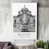Belfast, Northern Ireland Black And White Art Canvas Prints Wall Art Home Decor