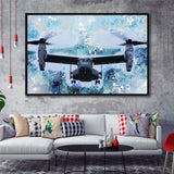 Bell Boeing V 22 Osprey Framed Canvas Prints Wall Art Decor - Painting Canvas, Framed Picture, Home Decor