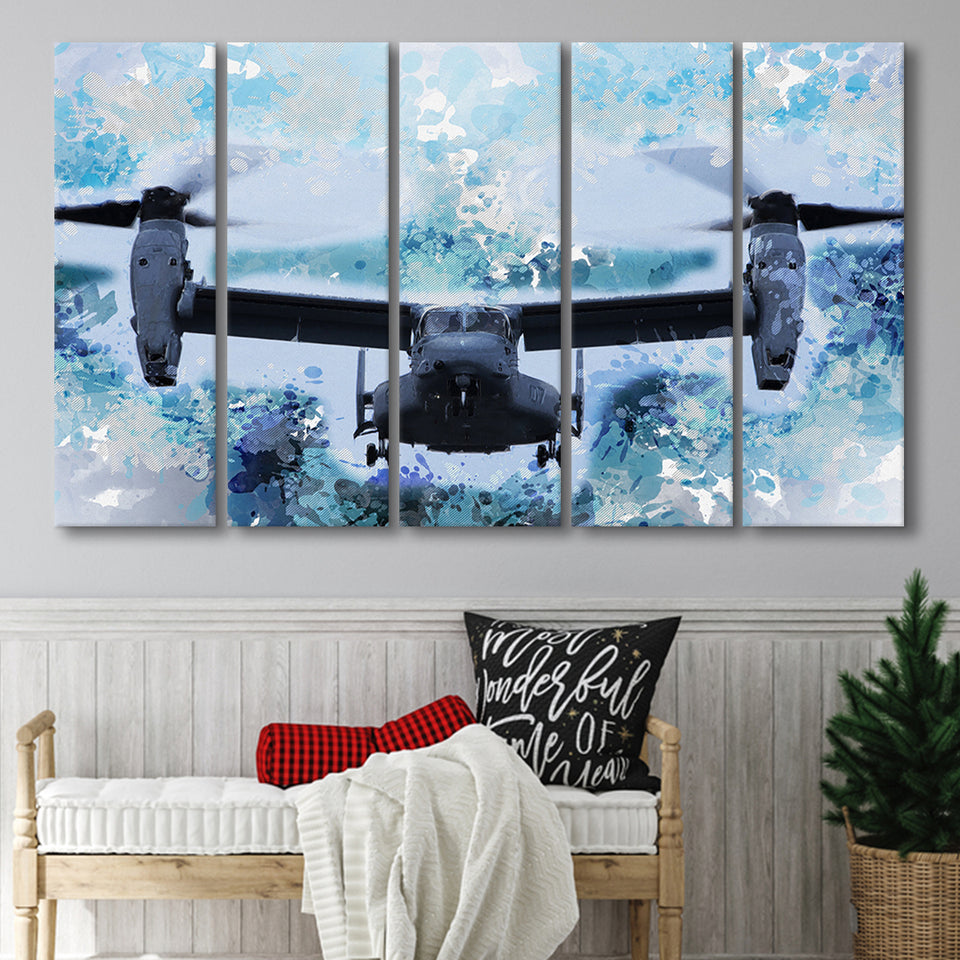 Bell Boeing V 22 Osprey 5 Piece B Canvas Prints Wall Art Decor, Multi Panels,Large Canvas, Home Decor