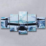 Bell Boeing V 22 Osprey 5 Pieces Canvas Prints Wall Art Decor - Painting Canvas, Mixed Canvas, Multi Panels