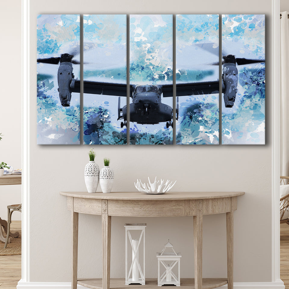Bell Boeing V 22 Osprey 5 Piece B Canvas Prints Wall Art Decor, Multi Panels,Large Canvas, Home Decor