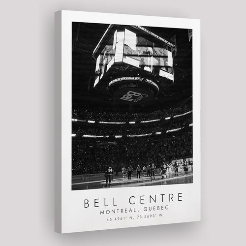 Bell Centre Montreal Canadiens Ice Hockey Lovers Black And White Art Canvas Prints Wall Art Home Decor
