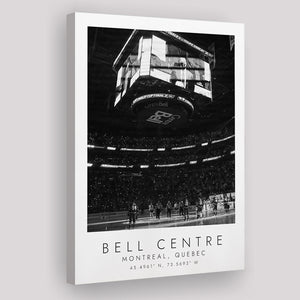 Bell Centre Montreal Canadiens Ice Hockey Lovers Black And White Art Canvas Prints Wall Art Home Decor